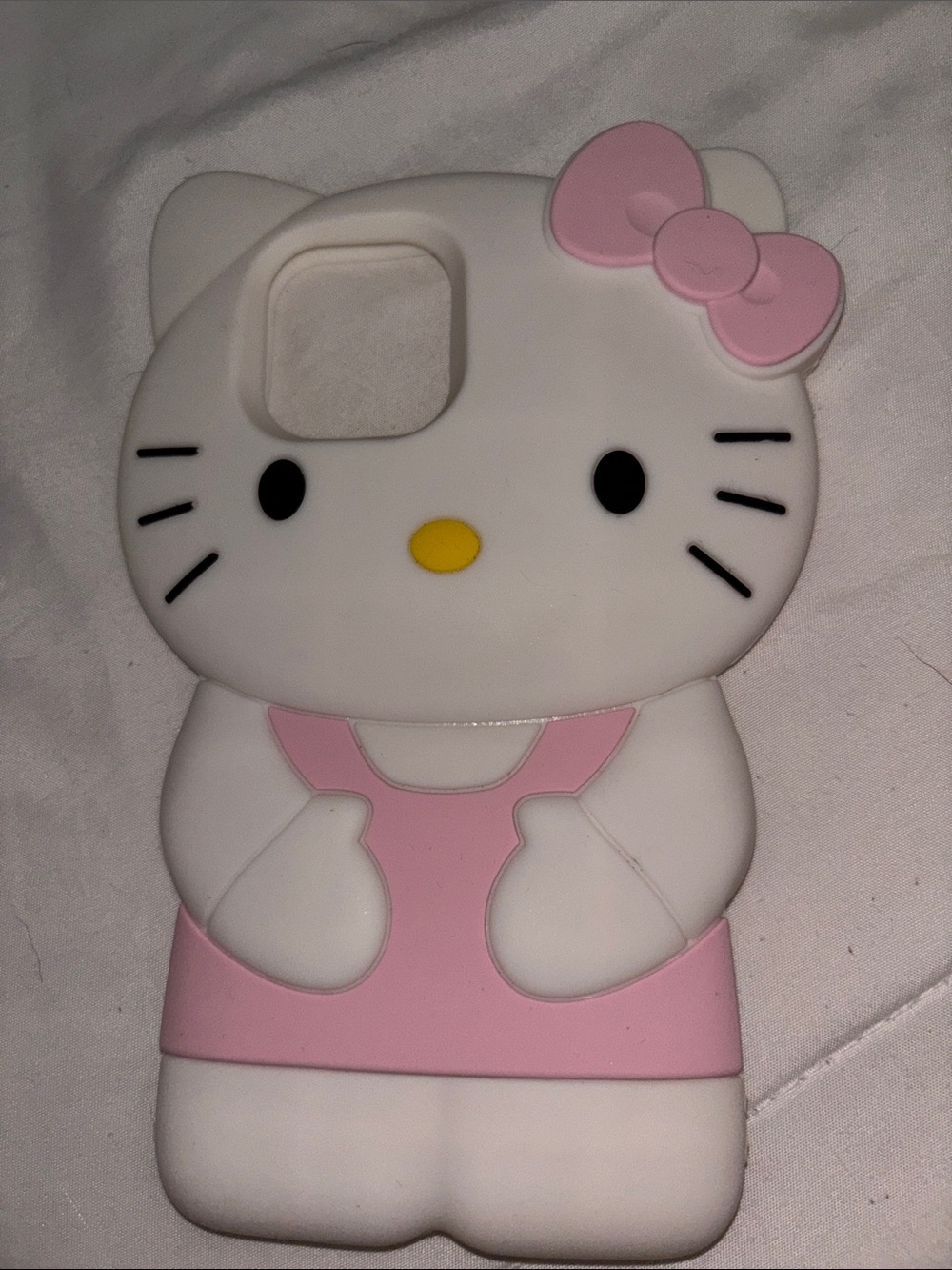 Hello Kitty White and Pink Silicone Cute Character Phone Case
